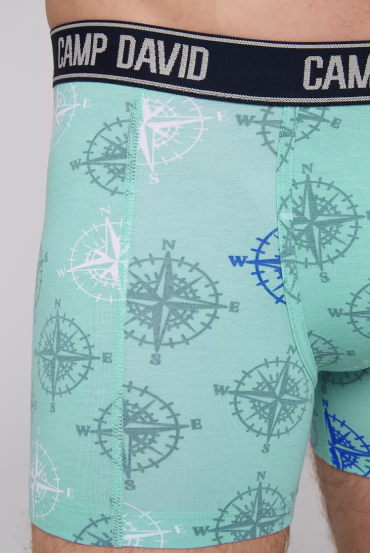 CAMP DAVID & SOCCX Boxershorts mit All Over Print, 2er-Pack blue navy / sun aqua Cheap