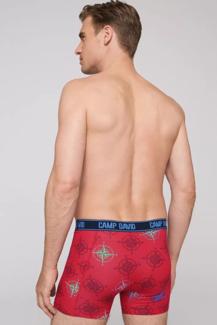 CAMP DAVID & SOCCX Boxershorts mit All Over Print, 2er-Pack electric blue / red Cheap