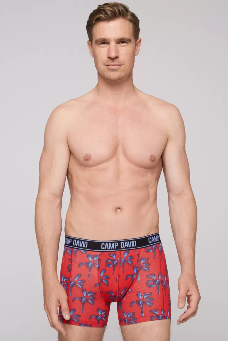 CAMP DAVID & SOCCX Boxershorts mit All Over Print, 2er-Pack surf grey / red Best Sale