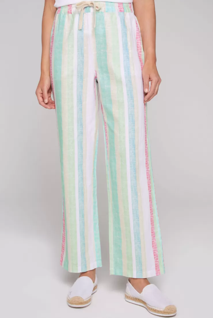 CAMP DAVID & SOCCX Bunt gestreifte Leinenhose multi color multicolor Sale