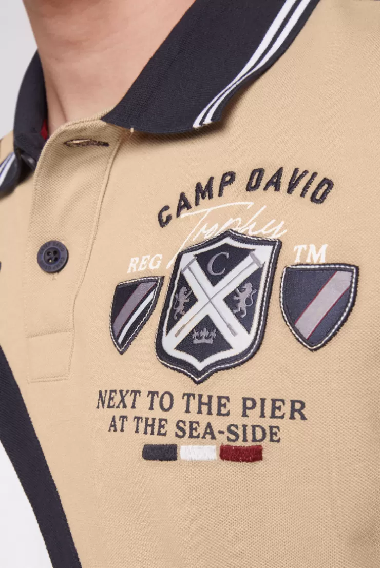 CAMP DAVID & SOCCX Pikee-Polo mit Color-Blocking und Artworks tan Shop