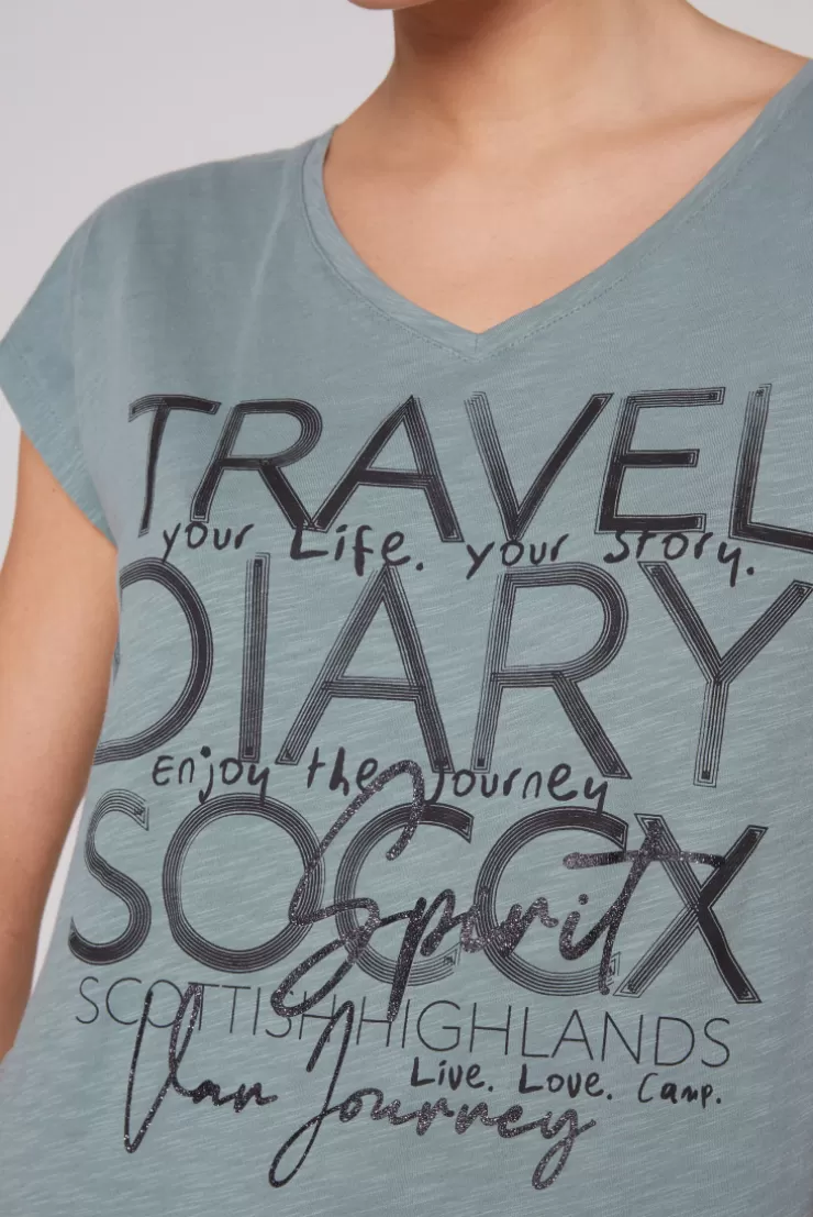 CAMP DAVID & SOCCX Ärmelloses Shirt mit V-Ausschnitt und Artwork grey green | L greygreen Best Sale