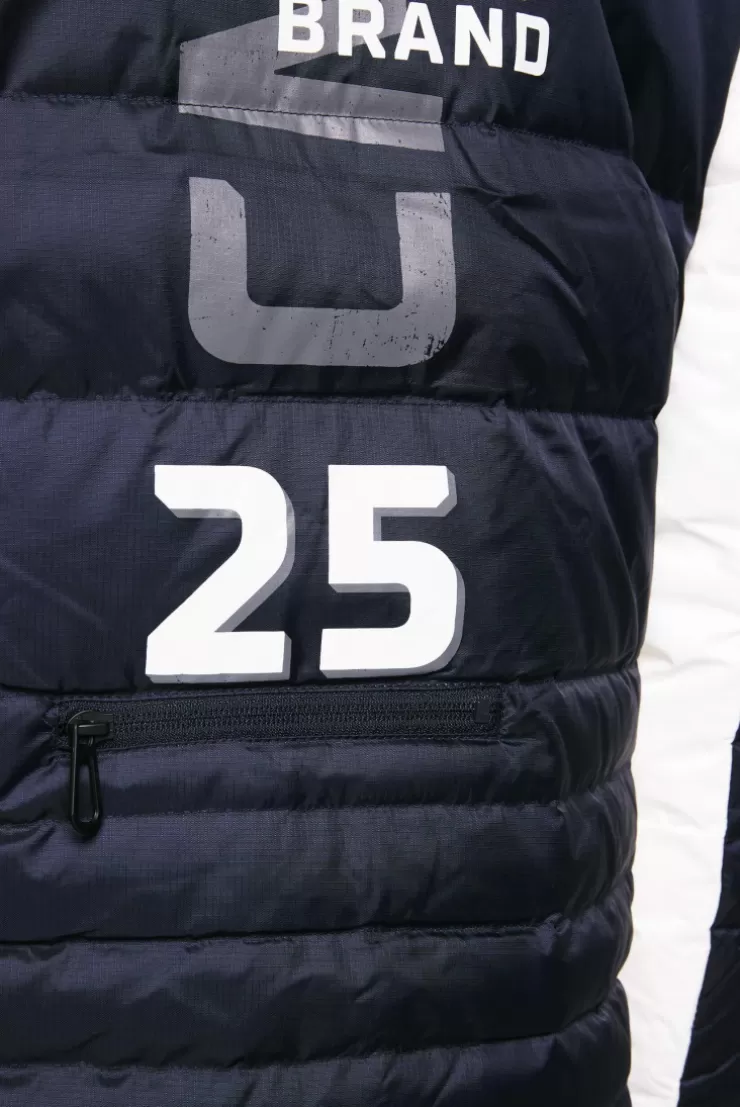 CAMP DAVID & SOCCX Steppjacke im Colour Design mit Logo Artworks deep sea deepsea Flash Sale